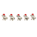 5pcs Puppy Silver Alloy Large Hole Beads Charms DIY European Bracelet Fittings