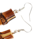 Fashion Women Vintage Fresh Natural Bamboo Root Dangle Pendant Hook Earrings