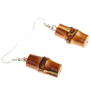 Fashion Women Vintage Fresh Natural Bamboo Root Dangle Pendant Hook Earrings
