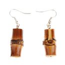 Fashion Women Vintage Fresh Natural Bamboo Root Dangle Pendant Hook Earrings