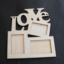 Hollow LOVE Rustic Wooden Family Picture Photo Frames DIY