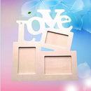 Hollow LOVE Rustic Wooden Family Picture Photo Frames DIY