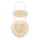 Rustic Wooden Love Heart Flower Shape Hanging Photo Frames DIY
