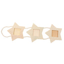 Rustic Wooden Stars Triple Hanging Photo Frames DIY Pictures