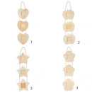 Rustic Wooden Stars Triple Hanging Photo Frames DIY Pictures
