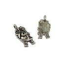 Pack of 30 Antique Silver Santa Claus Pendants DIY Jewelry Xmas Card Making