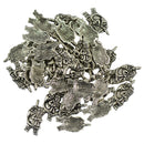 Pack of 30 Antique Silver Santa Claus Pendants DIY Jewelry Xmas Card Making