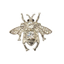 Vintage Women Men Crystal Cute Honey Bee Brooch Pin Insects Pin Jewellery Silver