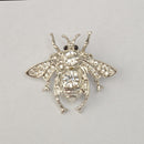 Vintage Women Men Crystal Cute Honey Bee Brooch Pin Insects Pin Jewellery Silver