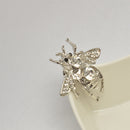 Vintage Women Men Crystal Cute Honey Bee Brooch Pin Insects Pin Jewellery Silver