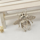 Vintage Women Men Crystal Cute Honey Bee Brooch Pin Insects Pin Jewellery Silver