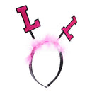 Novelty Pink Fluffy L-Plate Bride to Be Headband Hen Night Head Boppers