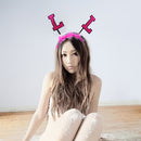 Novelty Pink Fluffy L-Plate Bride to Be Headband Hen Night Head Boppers