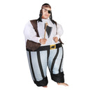 Inflatable Pirate Fancy Costume Blow Up Adult Outfit Suit Set Cosplay Prop
