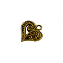 Pack of 50 Vintage Antique Gold Filigree Heart Tibetan Pendants DIY Jewelry Craft