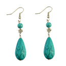 Boho Vintage Ethnic Turquoise Water Drop Pendant Earrings Drop Earrings for Women Party