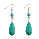 Boho Vintage Ethnic Turquoise Water Drop Pendant Earrings Drop Earrings for Women Party