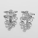 Men Silver Shirt Cufflink Cyclist on Bike Racing Cuff Link Jewelry Gifts