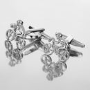 Men Silver Shirt Cufflink Cyclist on Bike Racing Cuff Link Jewelry Gifts