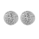 Mens Fashion Jewelry Cuff Links Silver Round Hollow Pattern Button Cufflinks
