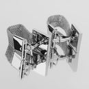 Mens Fashion Jewelry Cuff Links Rhinestone Square Chain Button Cufflinks