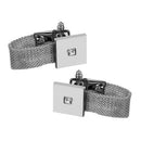 Mens Fashion Jewelry Cuff Links Rhinestone Square Chain Button Cufflinks