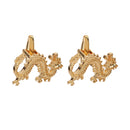 Novelty Mens Dragon Shirt Cufflinks Wedding Party Favors Jewelry Cloth Suit Accessories Gold