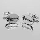 Groomsman Wedding Gifts Shirt Cufflinks Oval Silver Cuff Links Accessories