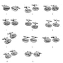 Groomsman Wedding Gifts Shirt Cufflinks Oval Silver Cuff Links Accessories