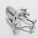 Groomsman Wedding Gifts Shirt Cufflinks Oval Silver Cuff Links Accessories