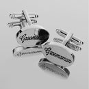 Groomsman Wedding Gifts Shirt Cufflinks Oval Silver Cuff Links Accessories