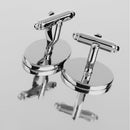 Grooms Son Wedding Gifts Shirt Cufflinks Oval Silver Cuff Links Accessories