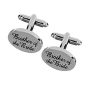 Brother of the Bride Wedding Gift Shirt Cufflinks Oval Cuff Links Accessory