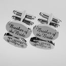 Brother of the Bride Wedding Gift Shirt Cufflinks Oval Cuff Links Accessory
