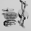 Brother of the Bride Wedding Gift Shirt Cufflinks Oval Cuff Links Accessory