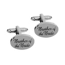 Brother of the Bride Wedding Gift Shirt Cufflinks Oval Cuff Links Accessory