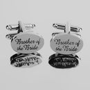 Brother of the Bride Wedding Gift Shirt Cufflinks Oval Cuff Links Accessory