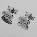 Brother of the Bride Wedding Gift Shirt Cufflinks Oval Cuff Links Accessory