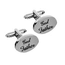 Godfather Wedding Party Gifts Shirt Cufflinks Silver Cuff Links Accessories