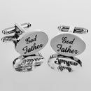 Godfather Wedding Party Gifts Shirt Cufflinks Silver Cuff Links Accessories