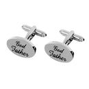 Godfather Wedding Party Gifts Shirt Cufflinks Silver Cuff Links Accessories