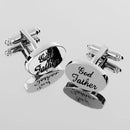 Godfather Wedding Party Gifts Shirt Cufflinks Silver Cuff Links Accessories