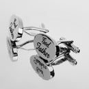Godfather Wedding Party Gifts Shirt Cufflinks Silver Cuff Links Accessories