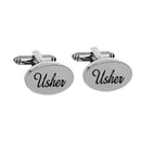 Men's Wedding Shirt Cufflinks Usher Carved Oval Cuff Link Jewelry Gifts