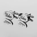 Men's Wedding Shirt Cufflinks Usher Carved Oval Cuff Link Jewelry Gifts