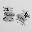 Best Man Wedding Party Gift Shirt Cufflinks Silver Cuff Links Accessories