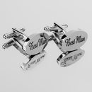 Best Man Wedding Party Gift Shirt Cufflinks Silver Cuff Links Accessories