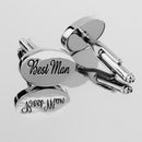 Best Man Wedding Party Gift Shirt Cufflinks Silver Cuff Links Accessories