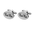 Best Man Wedding Party Gift Shirt Cufflinks Silver Cuff Links Accessories