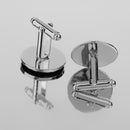 Mens Wedding Shirt Cufflink Keep Calm and Say I Do Cuff Links Silver Black
